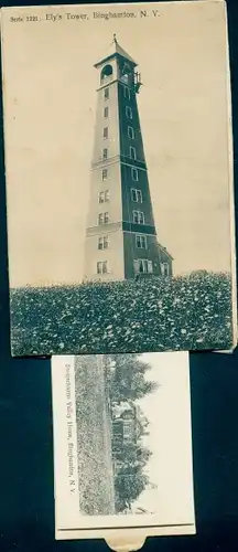 Leporello Ak Binghamton New York USA, Ely's Tower, Susquehanna-Valley-Home