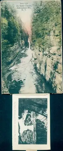 Leporello AK New York USA, Au Sable Chasm, Adirondack Mountains, Wilmington Falls