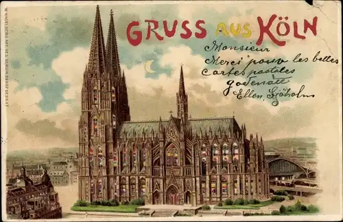 Litho Köln am Rhein, Dom