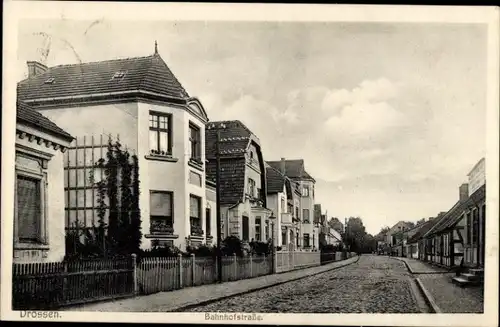 Ak Ośno Lubuskie Drossen Neumark Ostbrandenburg, Bahnhofstraße