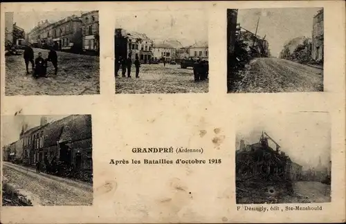 Ak Grandpré Grand Pré Ardennes, Apres les Batailles d'octobre 1918