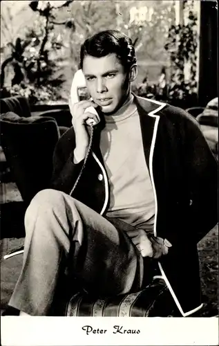 Ak Schauspieler Peter Kraus, Portrait,Telefon