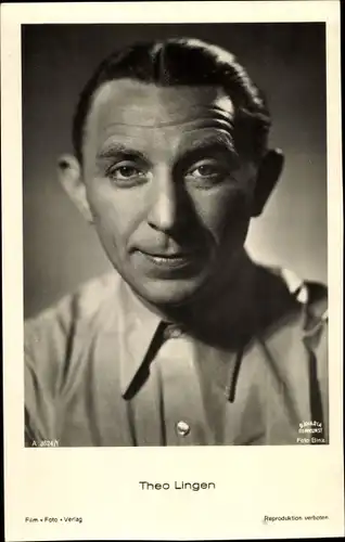 Ak Schauspieler Theo Lingen, Portrait, Autogramm