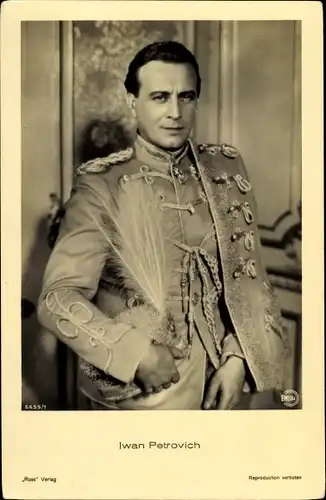 Ak Schauspieler Iwan Petrovich, Portrait, Uniform