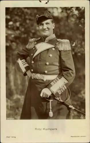 Ak Schauspieler Fritz Kampers, Portrait in Uniform