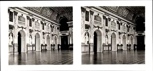 Stereo Raumbild Foto Berlin Potsdam Nr. 8, Berlin, Schloss, Weißer Saal