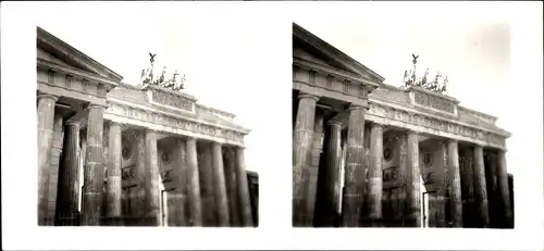 Stereo Raumbild Foto Berlin Potsdam Nr. 1, Berlin, Brandenburger Tor