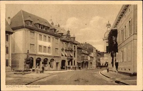 Ak Schopfheim in Baden, Hauptstraße