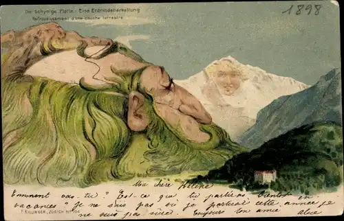 Litho Die Schynige Platte, Erdrindenverkalkung, Berggesichter, Killinger No 104