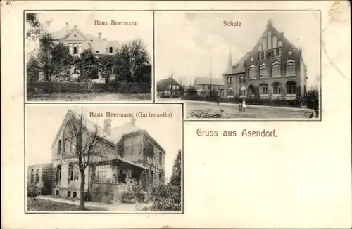 Ak Asendorf Landkreis Diepholz, Haus Beermann, Schule