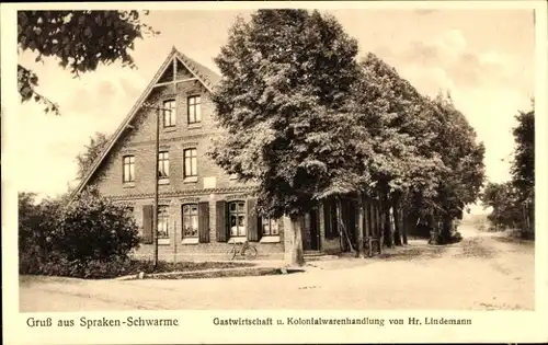 Ak Spraken Schwarme Niedersachsen, Gastwirtschaft und Geschäftshaus Hr. Lindemann