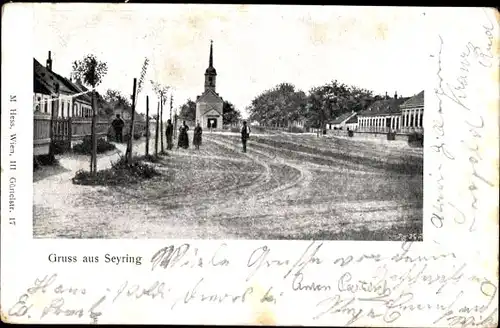 Ak Seyring Gerasdorf Niederösterreich, Teilansicht, Kirche