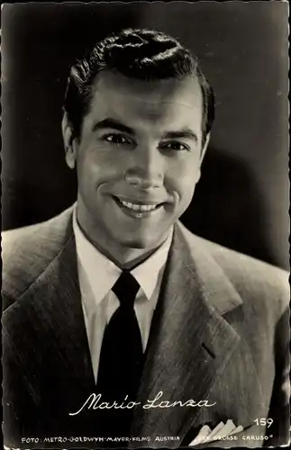 Ak Schauspieler Mario Lanza, Portrait, Film Der große Caruso