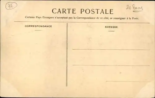 Ak Foret de Fontainebleau Seine et Marne, Jagd, erlegter Hirsch