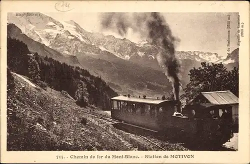 Ak Mont-Blanc-Bahn, Bahnhof Motivon