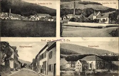 Ak Jungholtz Jungholz Elsass Haut Rhin, Tierenbach, Hauptstraße, Fabrik