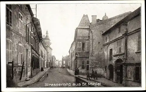 Ak Saint Mihiel Meuse, One Street