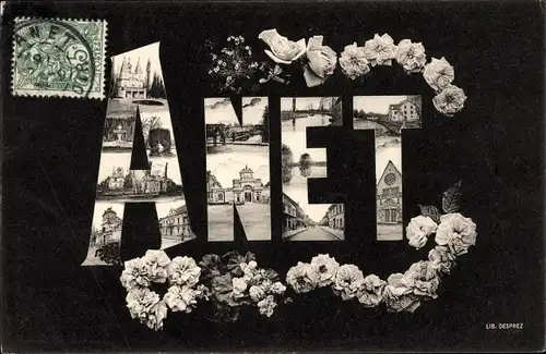 Buchstaben Ak Anet Eure et Loir, Ortsansichten