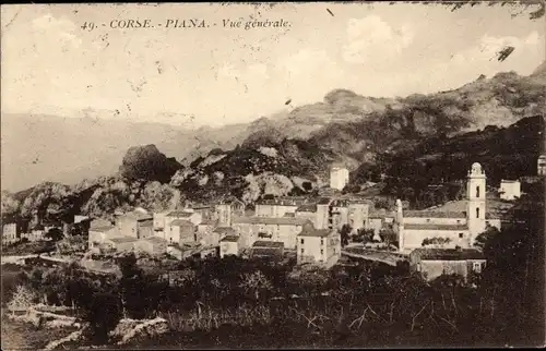 Ak Piana Corse du Sud, Gesamtansicht