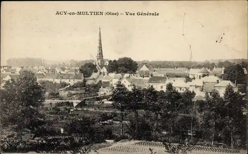Ak Acy in Multien Oise, Gesamtansicht