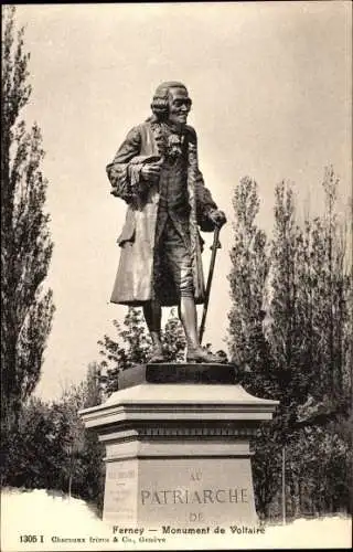 Ak Ferney Ain, Voltaire-Denkmal, Lambert