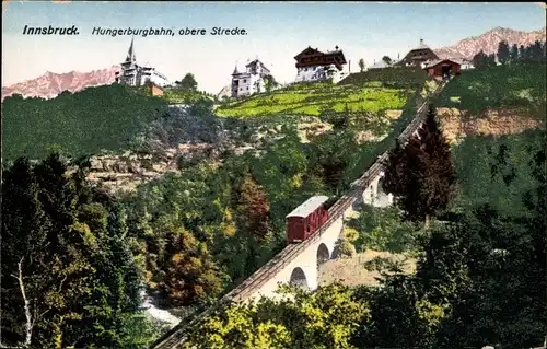 Ak Innsbruck in Tirol, Hungerburgbahn, obere Strecke