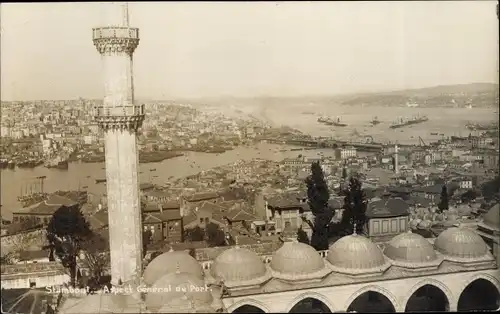 Ak Constantinople Istanbul Türkiye, Allgemeines Erscheinungsbild des Hafens