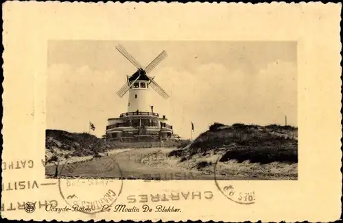 Ak Koksijde Coxide sur Mer Westflandern, Le Moulin de Blekker