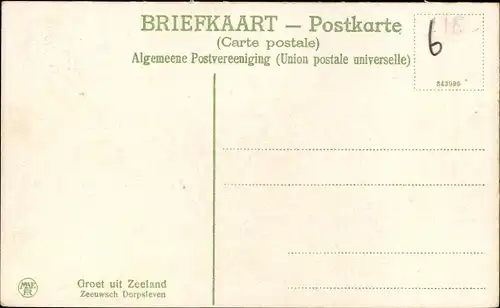 Ak Zeeland Niederlande, Zeeuwsch Dorpsleven, Volkstrachten