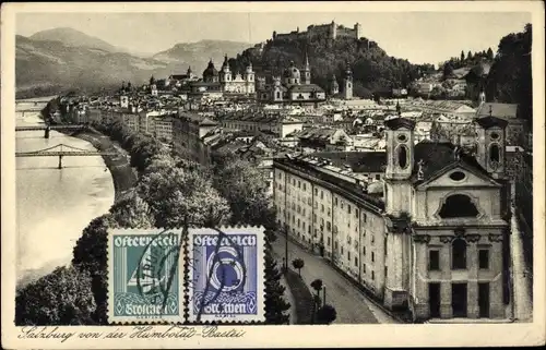 Ak Salzburg in Österreich, Blick von der Humboldt Bastei