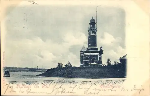 Ak Holtenau Kiel, Leuchtturm