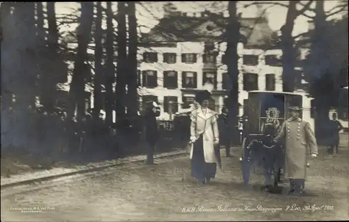 Ak Prinzessin Juliana der Niederlande, Ponywagen, Kutsche 1910
