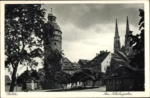 Ak Görlitz in der Lausitz, Am Nikolaigraben