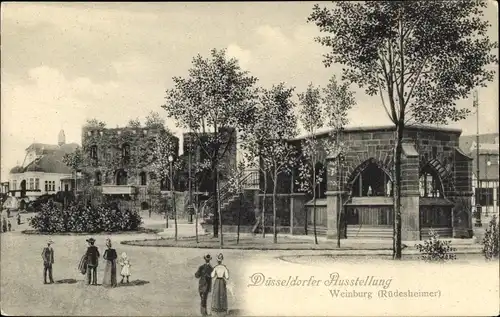 Ak Düsseldorf, Ausstellung 1902, Weinburg Rüdesheimer