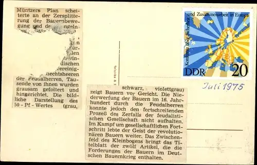 Ak Mühlhausen in Thüringen, Inneres Frauentor, Zeitungsauschnitt
