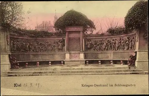 Ak Kiel, Krieger-Denkmal, Schlossgarten