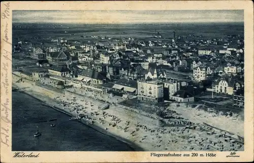 Ak Westerland Insel Sylt, Fliegeraufnahme