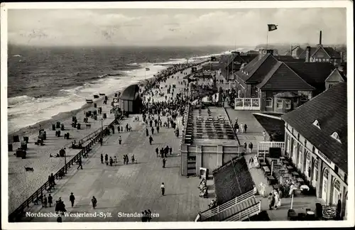 Ak Westerland Insel Sylt, Strandanlagen, Promenade