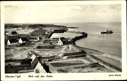 Ak Hörnum auf Sylt Nordfriesland, Hafen, Panorama