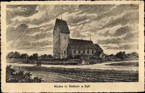 Künstler Ak Keitum auf Sylt, Kirche