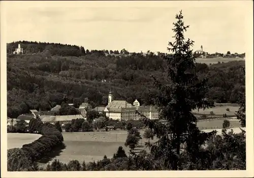 Ak Schäftlarn Oberbayern, Isartal, Kloster, Panorama