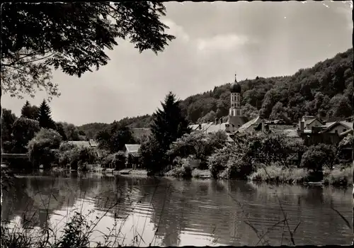 Ak Wolfratshausen in Oberbayern, Loisach, Teilansicht