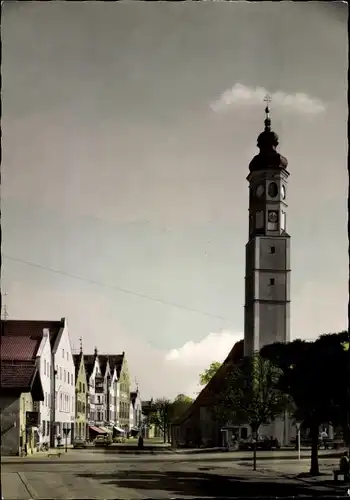 Ak Dorfen in Oberbayern, Teilansicht, Kirche