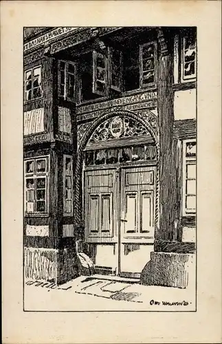 Künstler Ak Ubbelohde, Otto, Hameln an der Weser, Lückingsches Haus, Wendenstr. 8