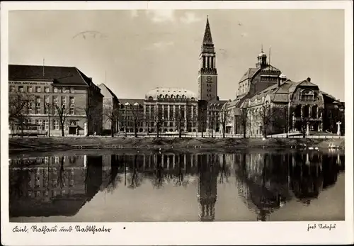 Ak Kiel, Rathaus, Stadttheater