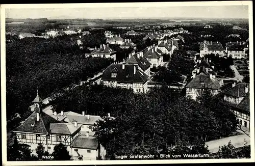 Ak Grafenwöhr im Oberpfälzer Hügelland Bayern, Truppenübungsplatz, Lager, Blick vom Wasserturm