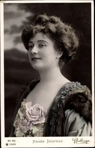 Ak Variete Künstlerin Renée Desprez, Portrait