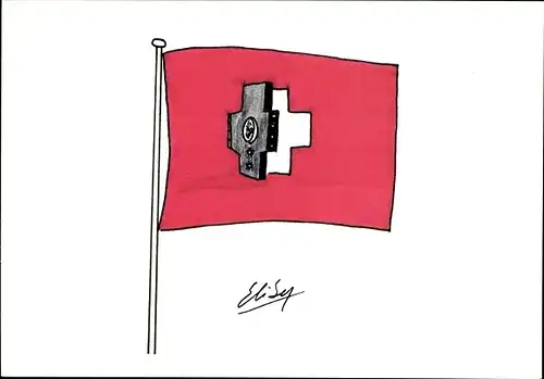 AK Schweiz, Nun in ihrer Flagge