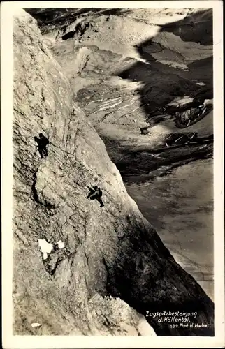 Ak Zugspitzbesteigung durch das Höllental, Bergsteiger