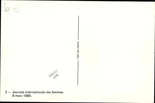 Ak Internationaler Frauentag 8. März 1980